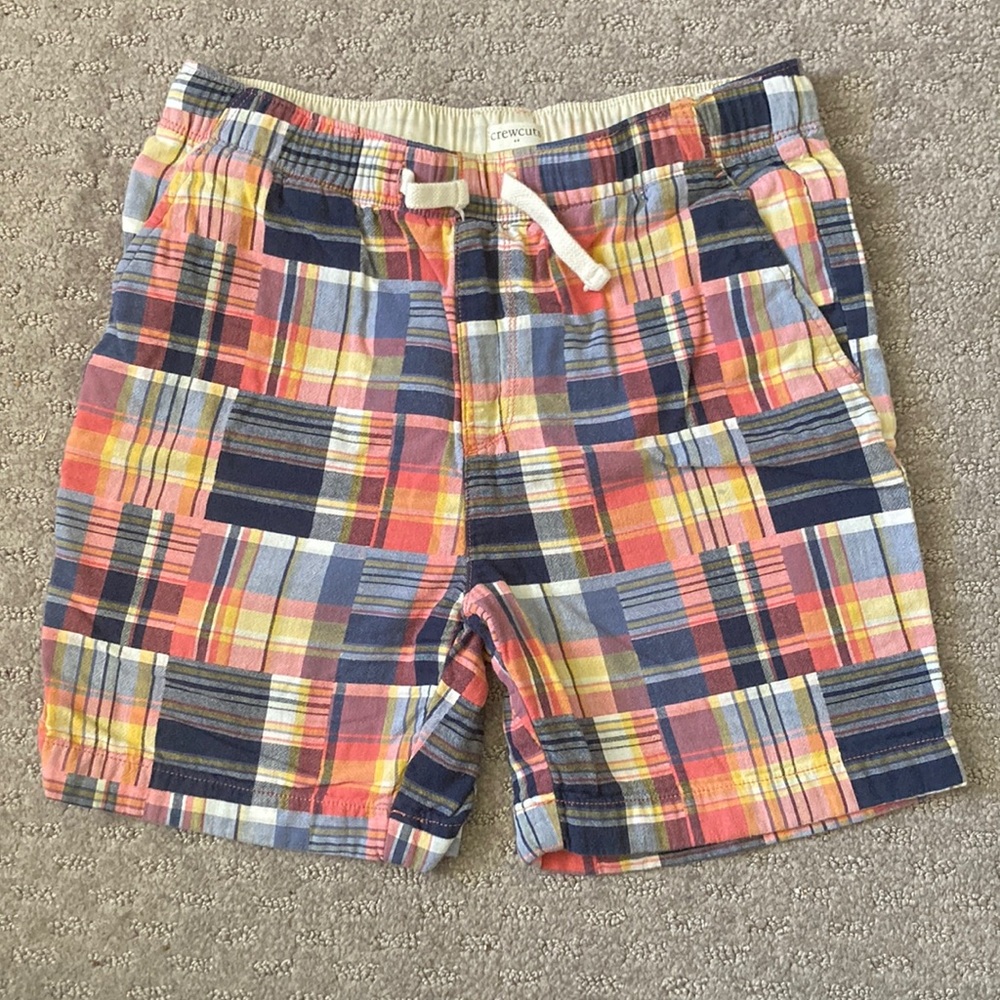 Crewcuts multicolor knit madras dock shorts, Sz 12.